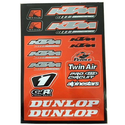 KTM Sticker Sheet Small - Urban Moto Parts