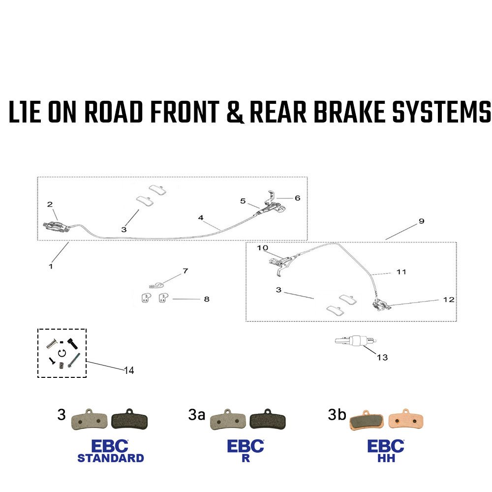 L1E Road Legal - Front & Rear Brake Systems